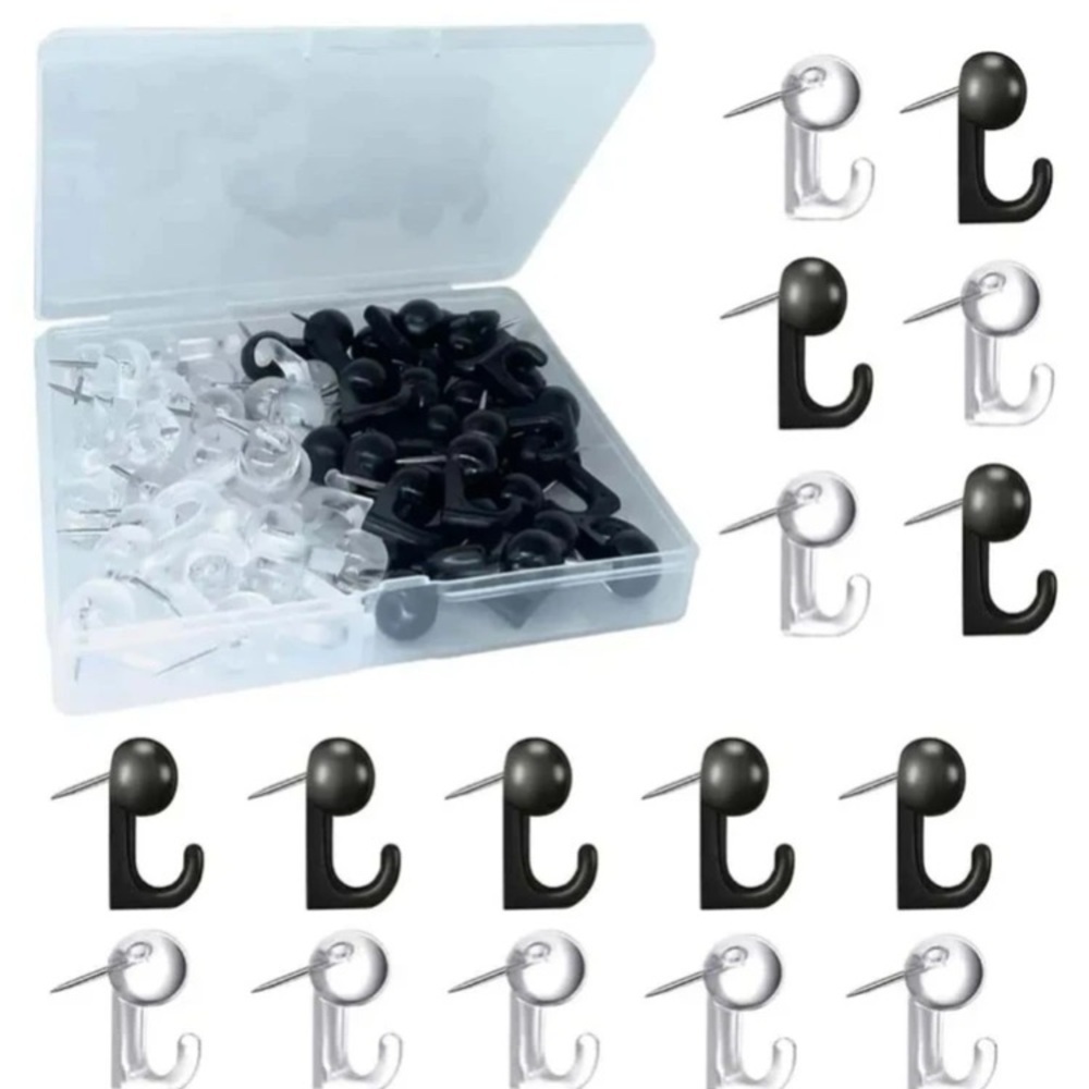 50pcs Plastic Drawing Pin, Minimalist Multifunction Drawing Pin For School,